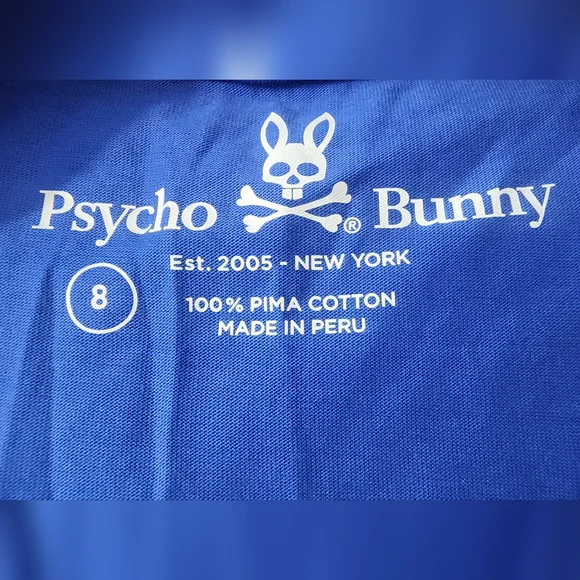 Blue Graphic T-Shirt with Bunny Skull Design - Picture 2 of 4